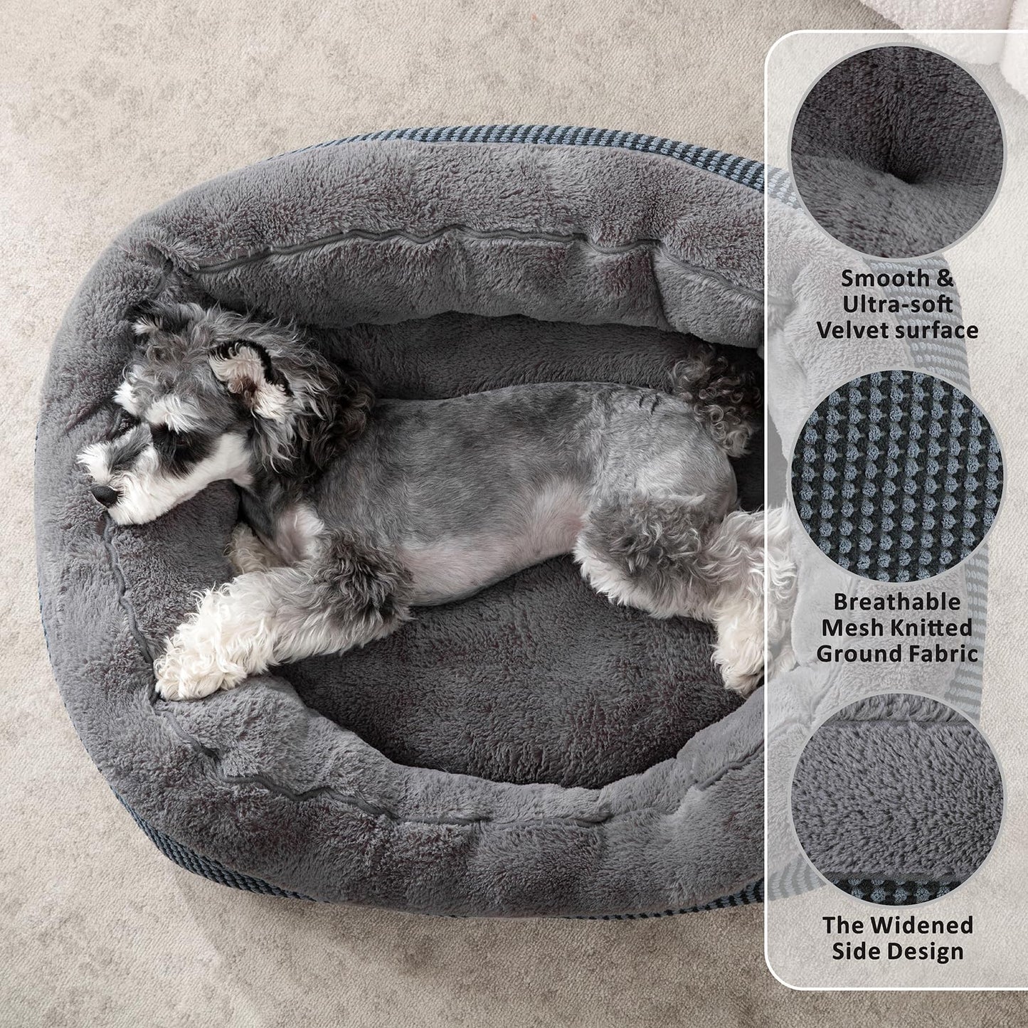 Rivosta™ CozyNest Orthopedic Pet Bed – Small | Ultra-Soft, Calming & Washable Pet Bed