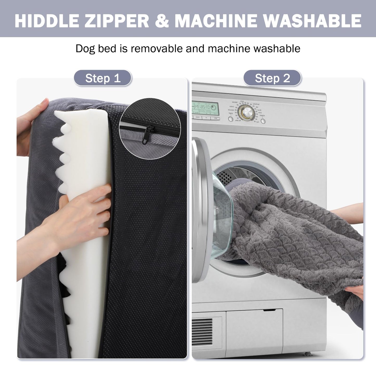 Rivosta™ XL Dog Sofa Bed | Large Orthopedic Egg-Crate Foam Pet Couch with Waterproof Lining & Non-Slip Base – Washable Cover