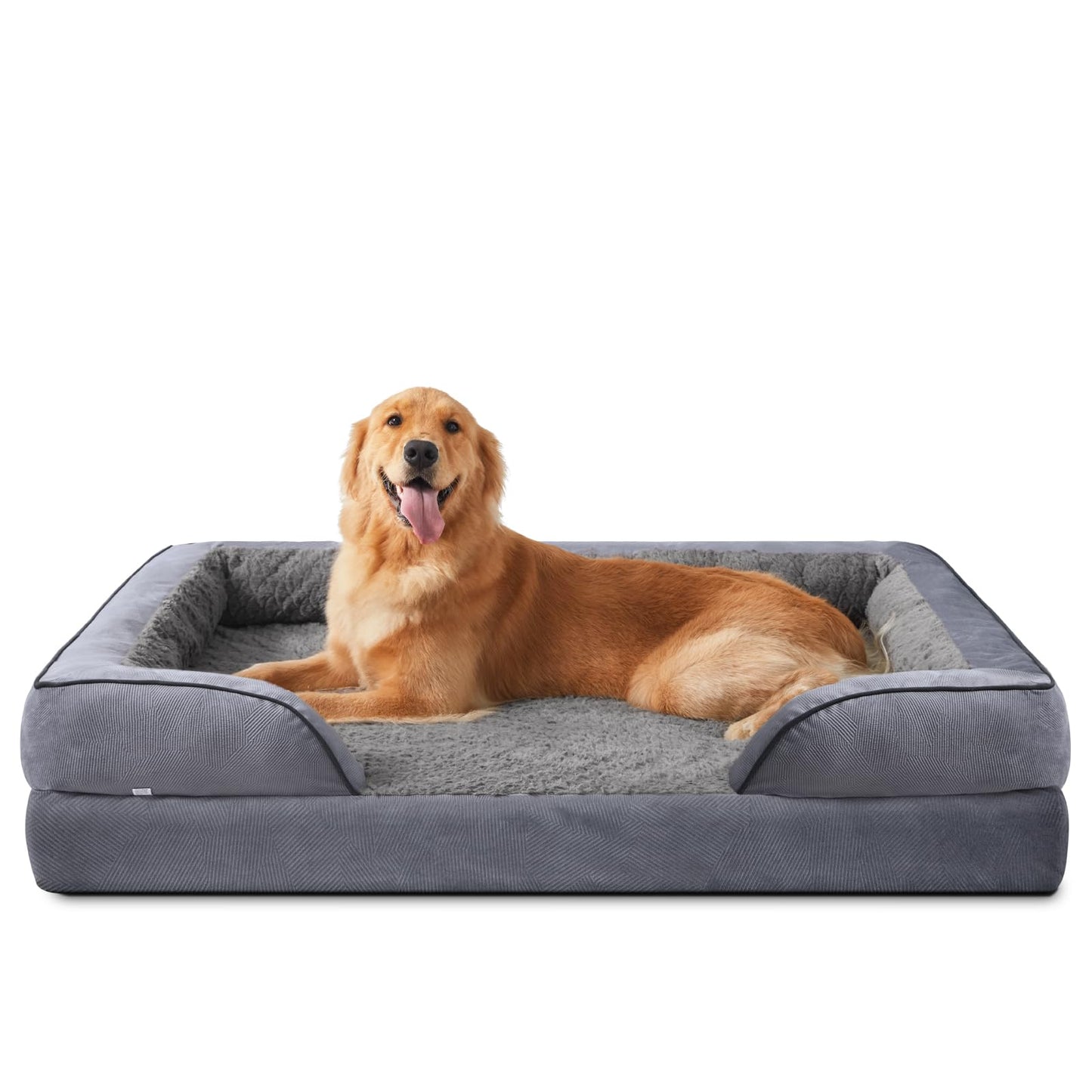 Rivosta™ XL Dog Sofa Bed | Large Orthopedic Egg-Crate Foam Pet Couch with Waterproof Lining & Non-Slip Base – Washable Cover