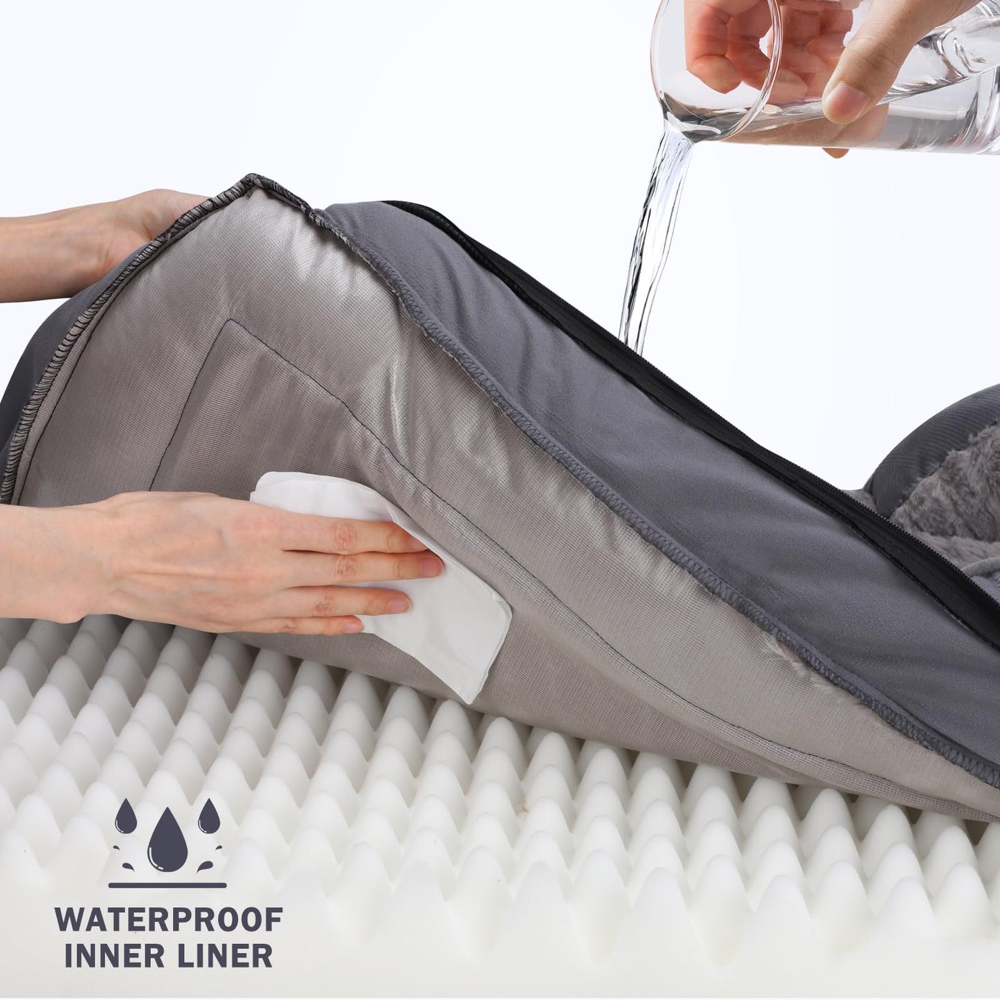 Rivosta™ XL Dog Sofa Bed | Large Orthopedic Egg-Crate Foam Pet Couch with Waterproof Lining & Non-Slip Base – Washable Cover