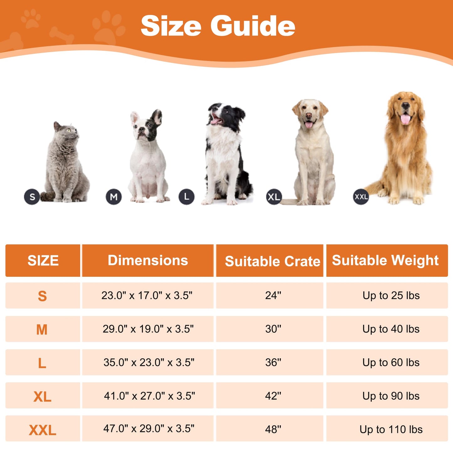 Rivosta™ Deluxe Dog Bed | Washable Fluffy Crate Mat & Kennel Pad with Anti-Slip Base – Large (35" × 23", Grey)