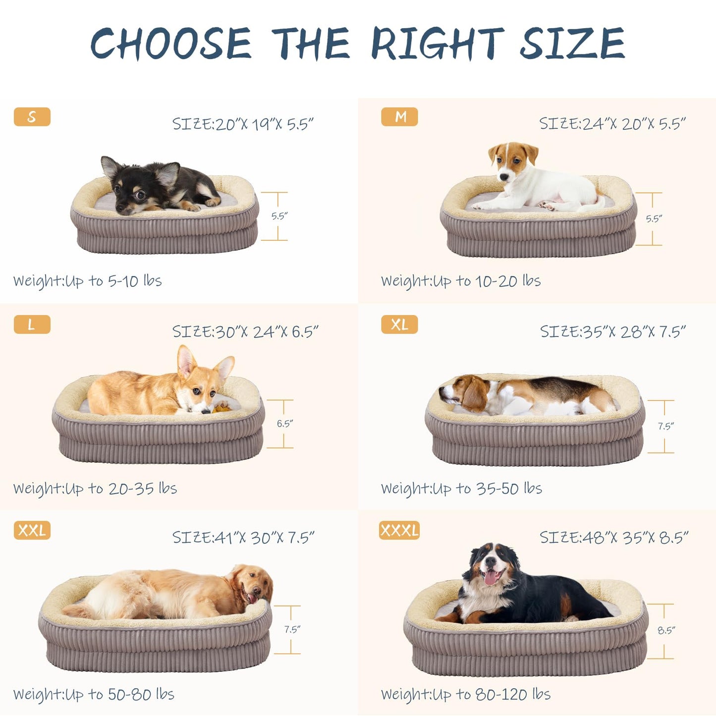 Rivosta™ Oval Dog Sofa Bed | Orthopedic Egg-Crate Foam Kennel with 4-Sided Bolster, Removable Washable Cover & Nonslip Base (Medium Breeds)