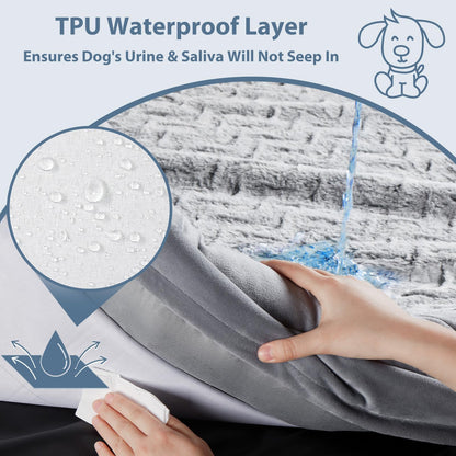 Rivosta™  XL Dog Sofa Bed | Extra-Large Orthopedic Pet Couch with Bolster Sides & Removable Waterproof Washable Cover