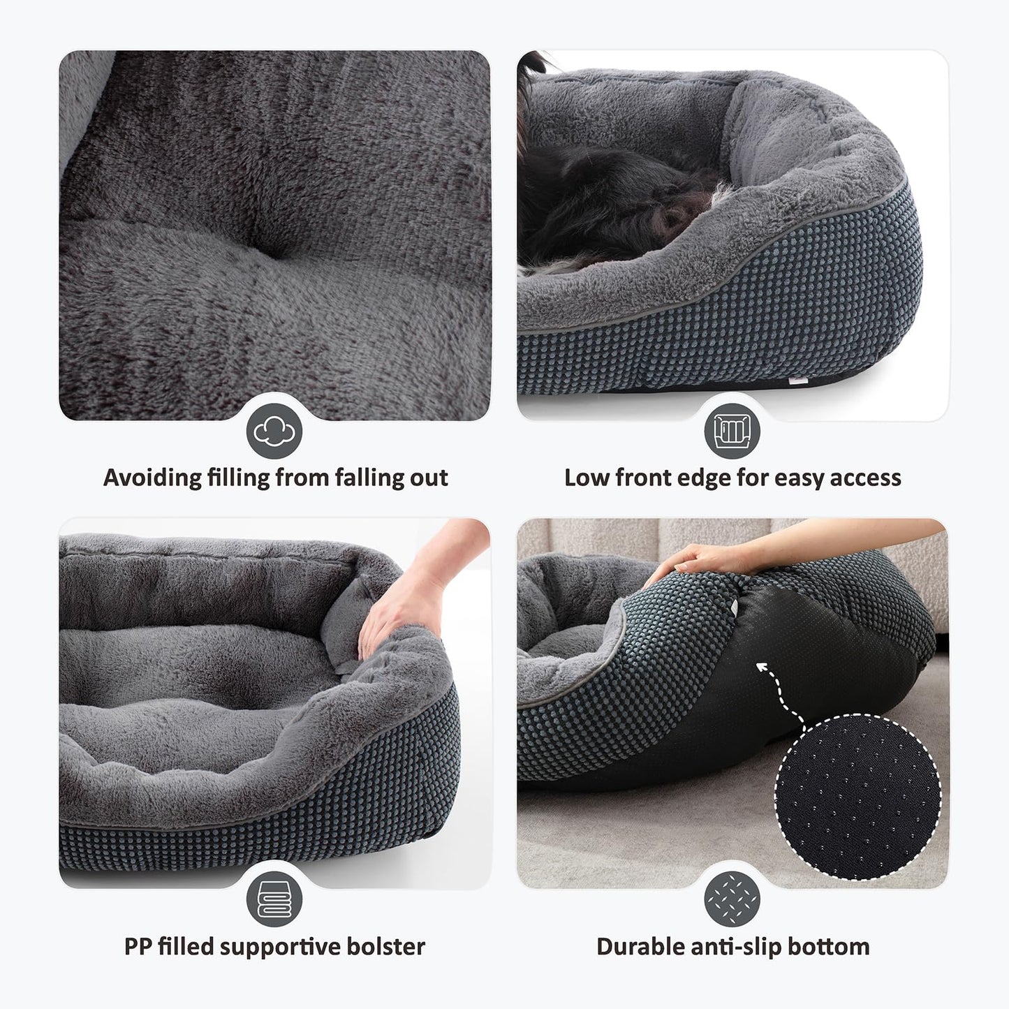 Rivosta™ CozyNest Orthopedic Pet Bed – Small | Ultra-Soft, Calming & Washable Pet Bed