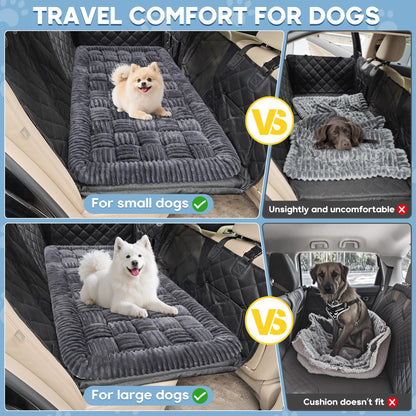 Rivosta™  Dog Car Bed Mat | 56" × 28.7" Non-Slip Backseat Extender, Chew-Resistant Travel Pad & Scratch-Proof Pet Blanket for Trucks, SUVs & Sedans (Grey)